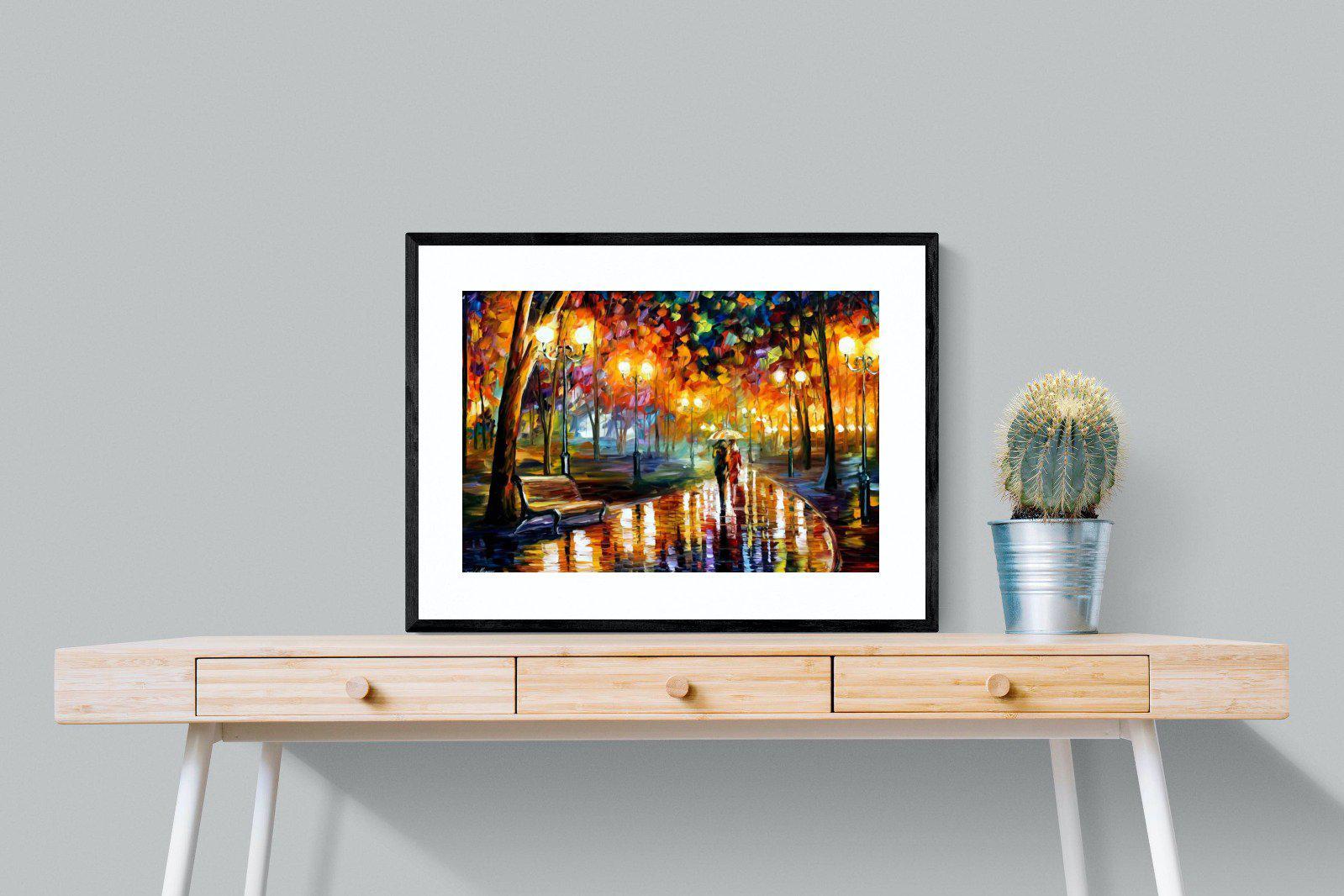 Rain's Rustle-Wall_Art-80 x 60cm-Framed Print-Black-Pixalot