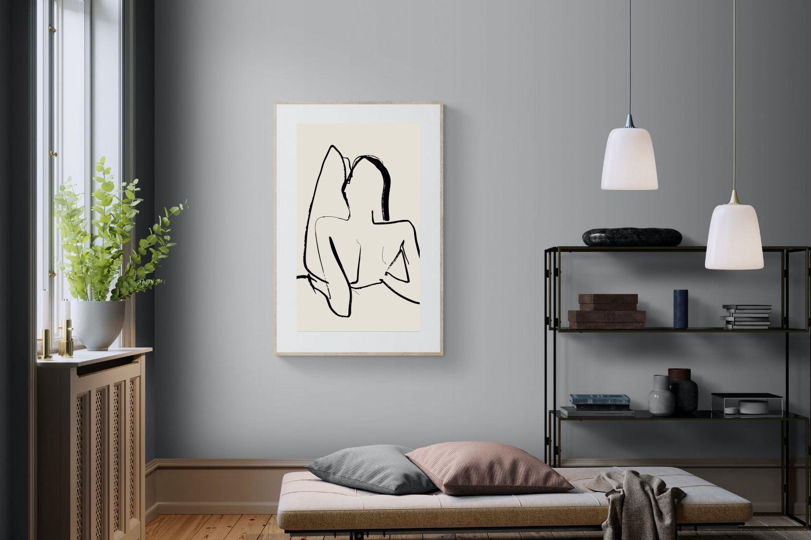Reclined-Wall_Art-100 x 150cm-Framed Print-Wood-Pixalot