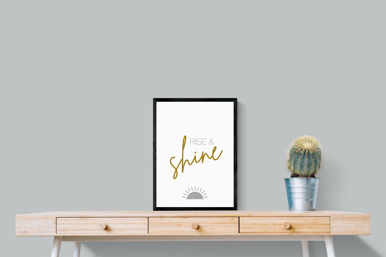 Rise & Shine-Wall_Art-45 x 60cm-Mounted Canvas-Black-Pixalot