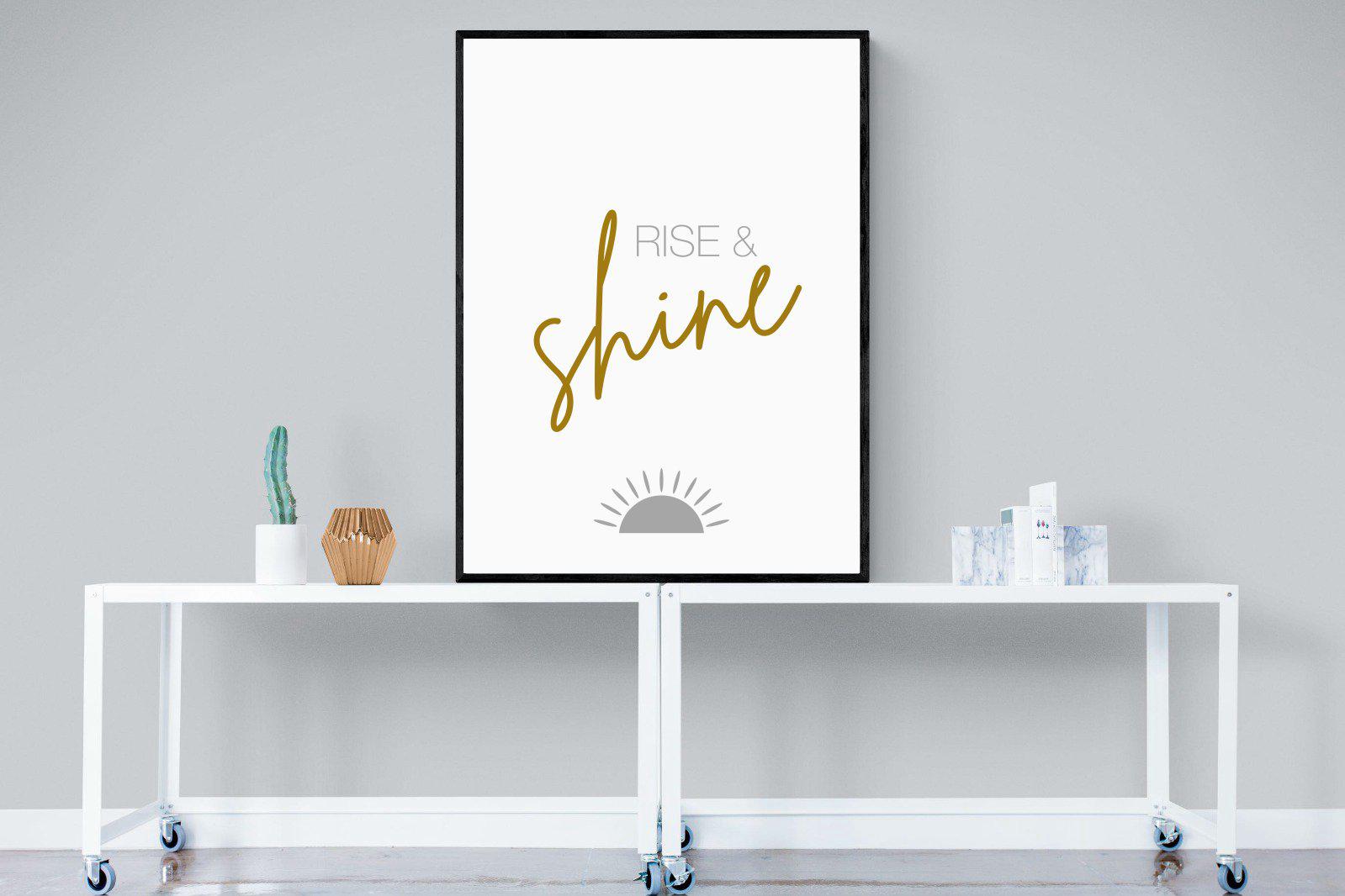 Rise & Shine-Wall_Art-90 x 120cm-Mounted Canvas-Black-Pixalot