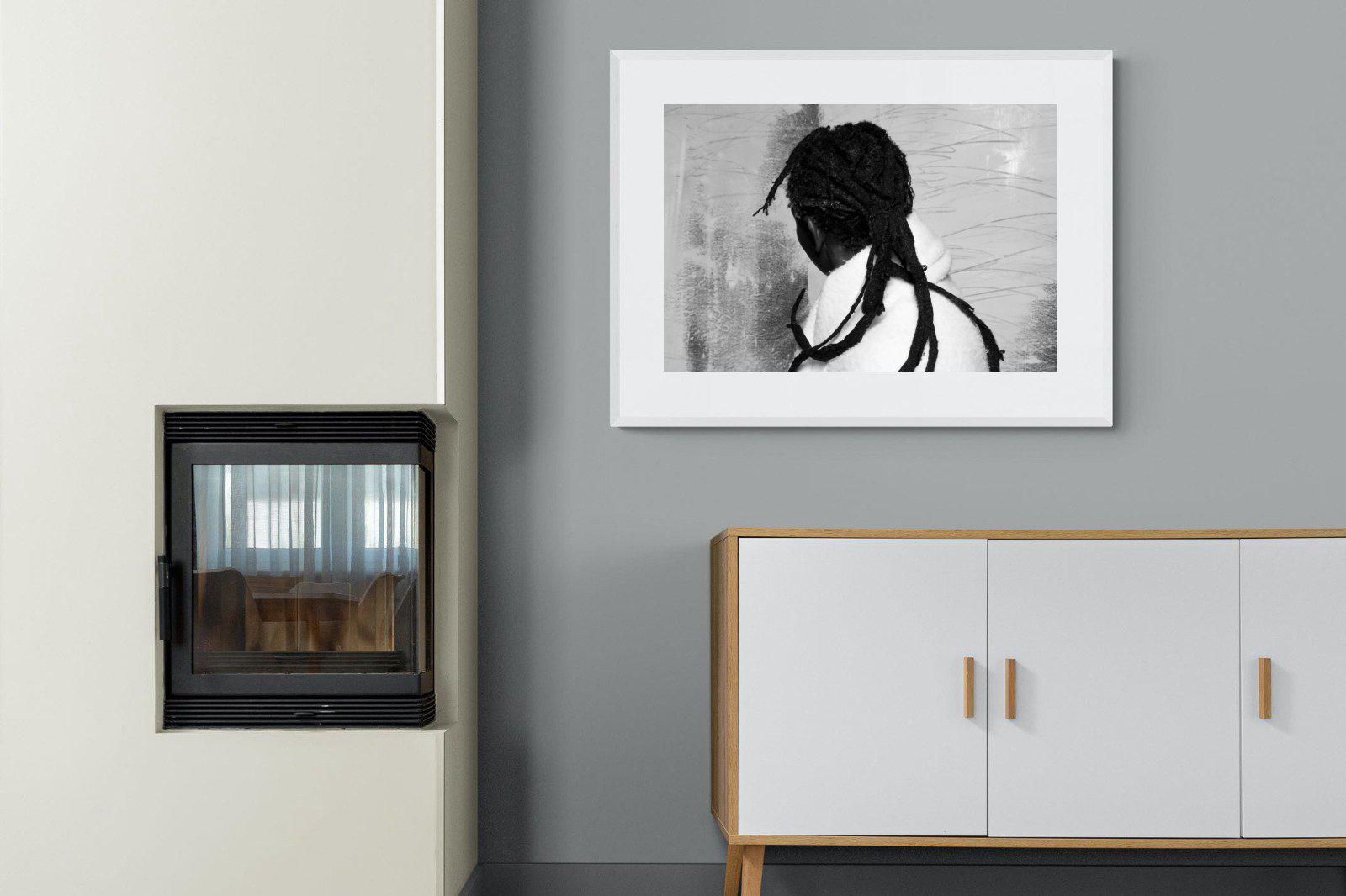 Robed Artist-Wall_Art-100 x 75cm-Framed Print-White-Pixalot