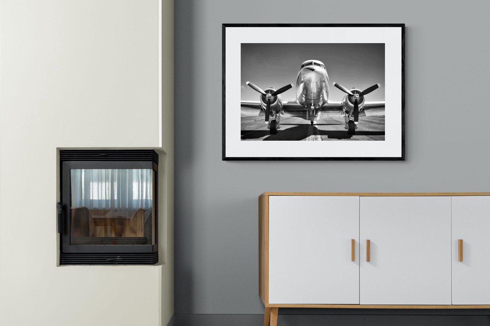 Runway-Wall_Art-100 x 75cm-Framed Print-Black-Pixalot