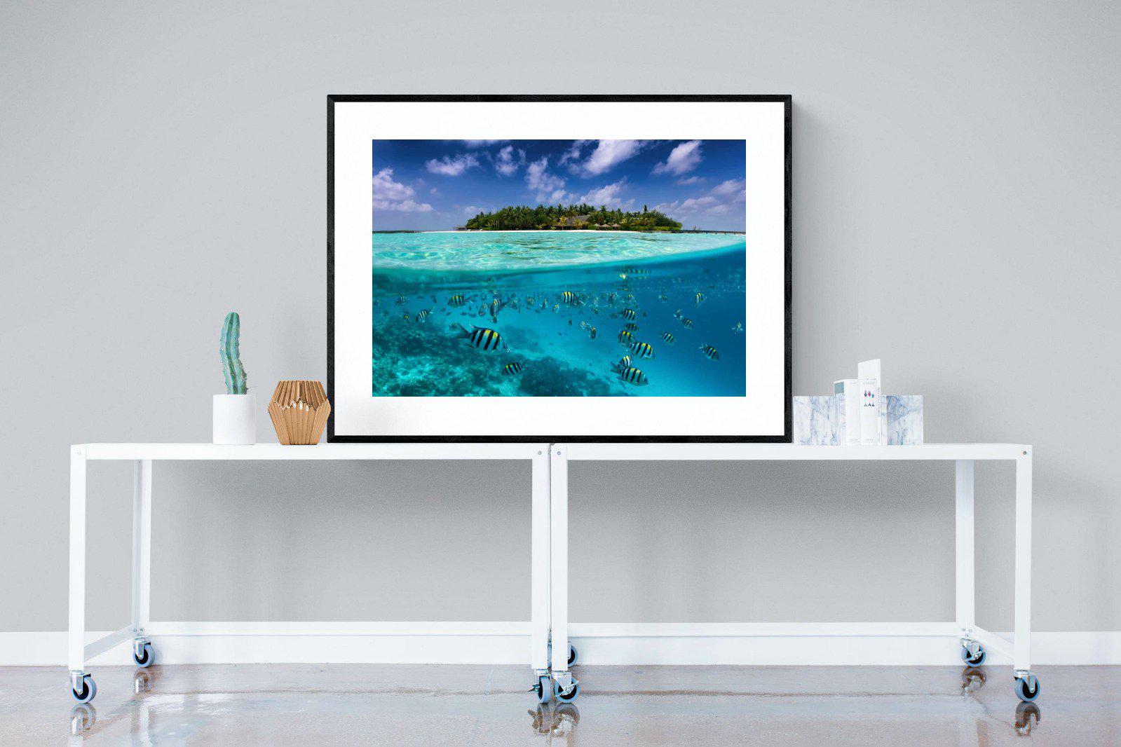 Scuba-Wall_Art-120 x 90cm-Framed Print-Black-Pixalot