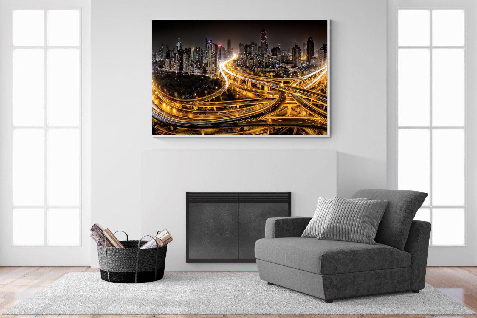 Shanghai-Wall_Art-150 x 100cm-Mounted Canvas-White-Pixalot