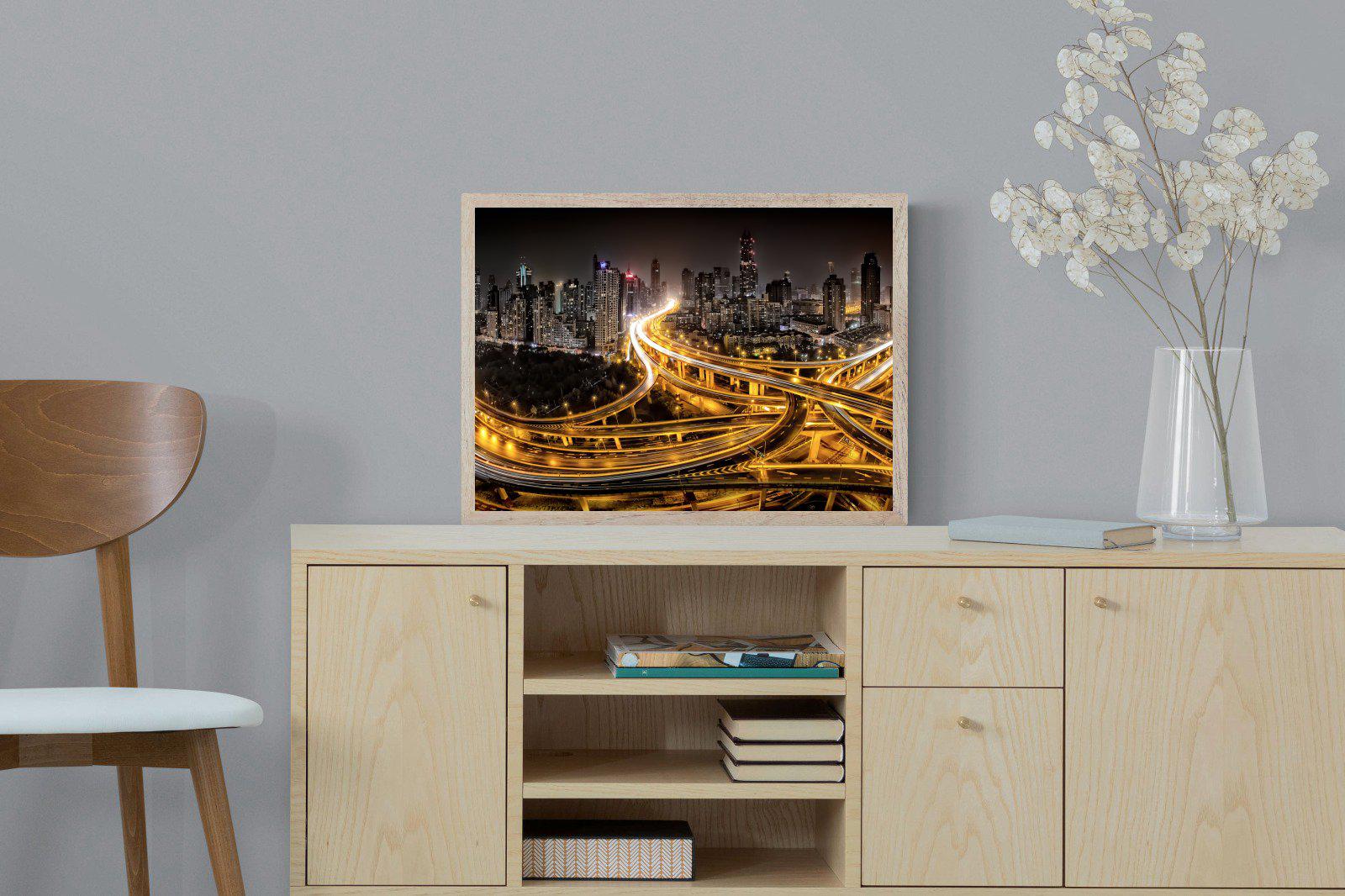 Shanghai-Wall_Art-60 x 45cm-Mounted Canvas-Wood-Pixalot