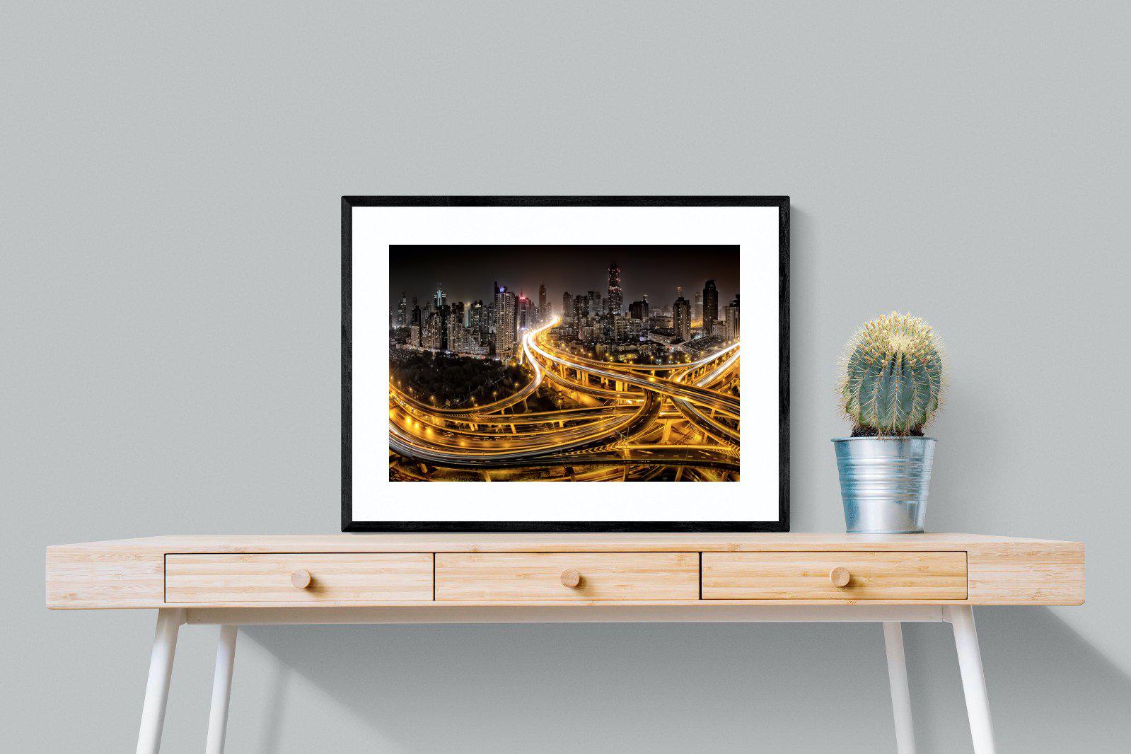 Shanghai-Wall_Art-80 x 60cm-Framed Print-Black-Pixalot