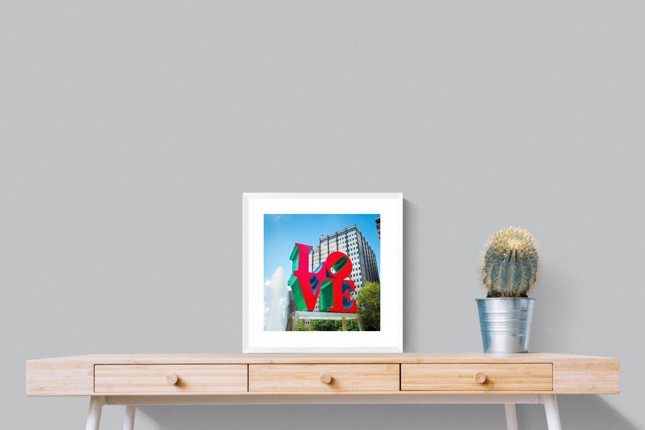 Sign of Love-Wall_Art-50 x 50cm-Framed Print-White-Pixalot