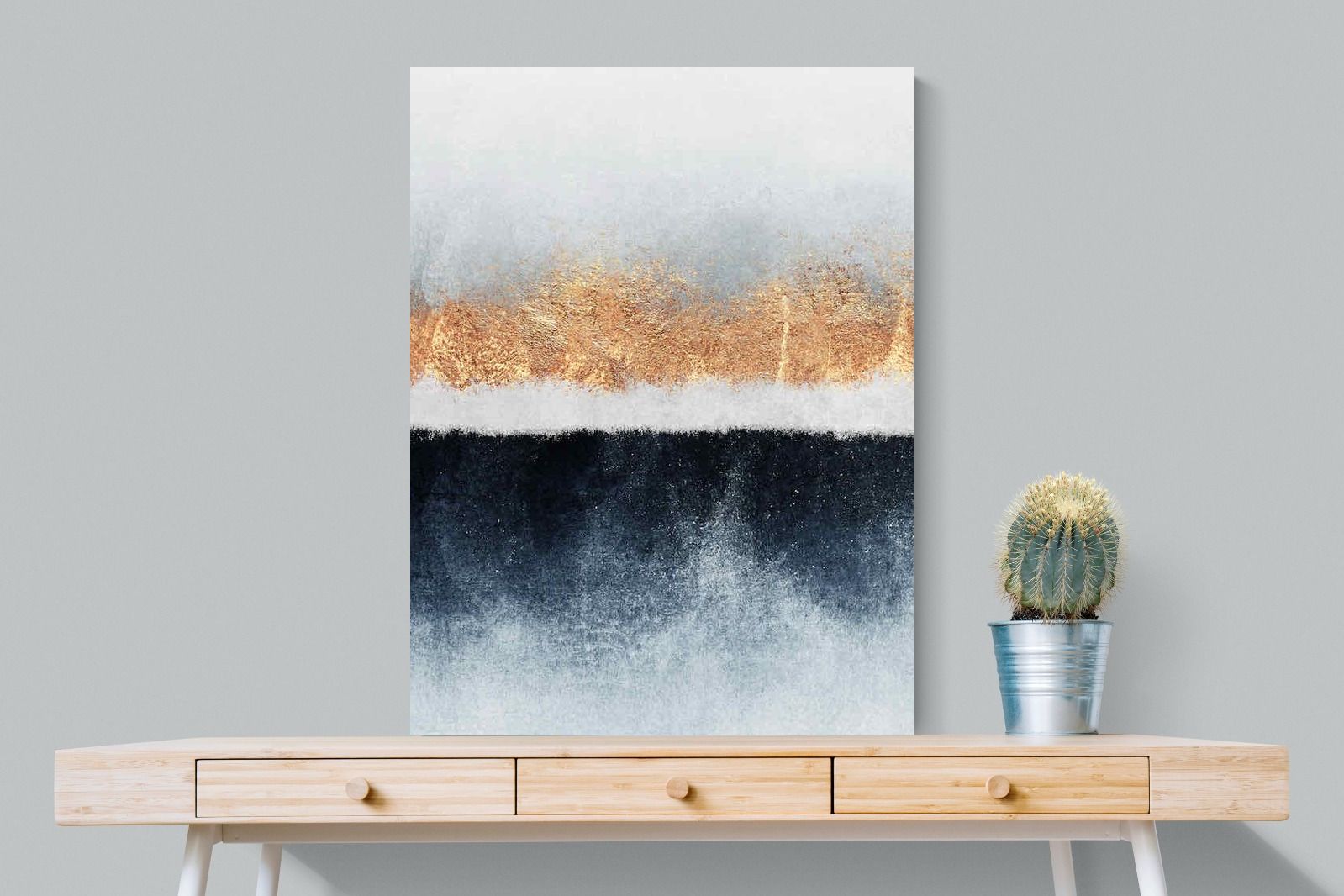 Split Horizon-Wall_Art-75 x 100cm-Mounted Canvas-No Frame-Pixalot