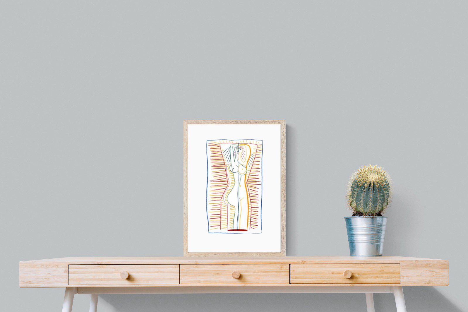 Standing Female Nude II-Wall_Art-45 x 60cm-Mounted Canvas-Wood-Pixalot