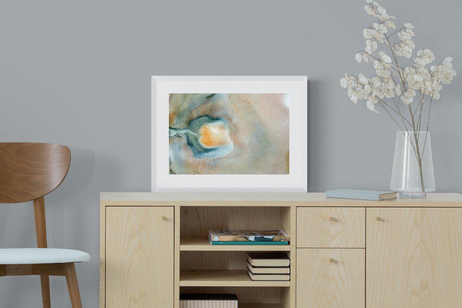 Textured Earth-Wall_Art-60 x 45cm-Framed Print-White-Pixalot