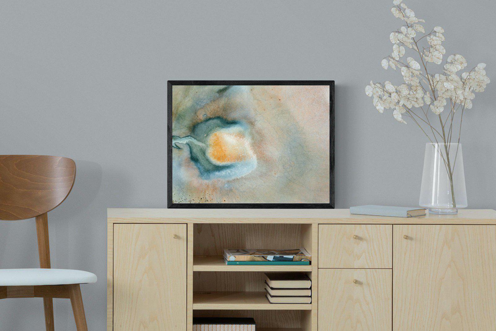 Textured Earth-Wall_Art-60 x 45cm-Mounted Canvas-Black-Pixalot