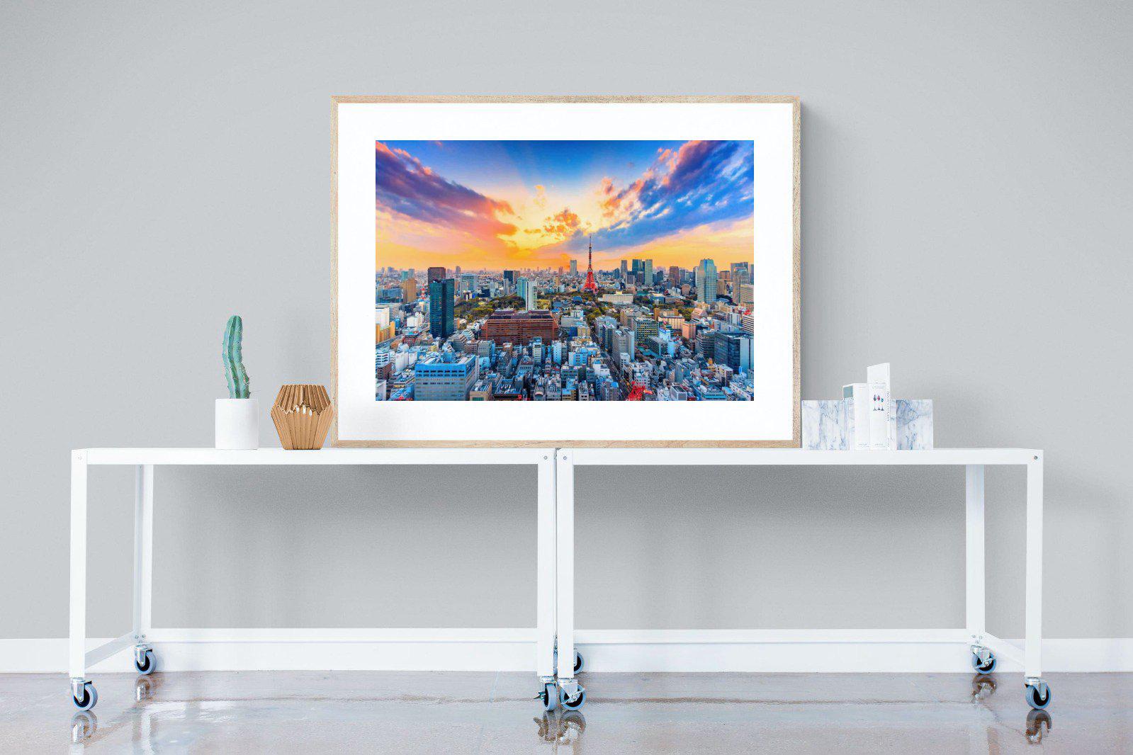 Tokyo-Wall_Art-120 x 90cm-Framed Print-Wood-Pixalot