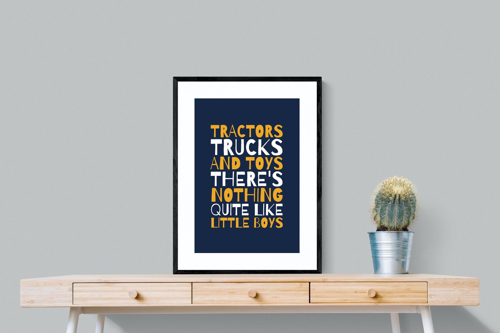 Tractors & Trucks-Wall_Art-60 x 80cm-Framed Print-Black-Pixalot