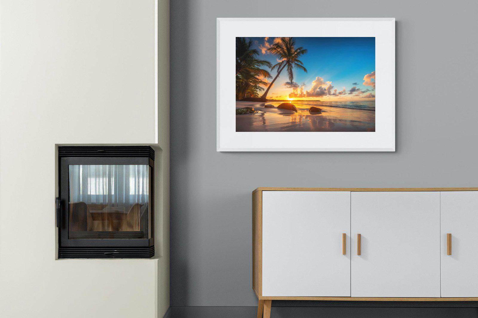 Tropicana-Wall_Art-100 x 75cm-Framed Print-White-Pixalot