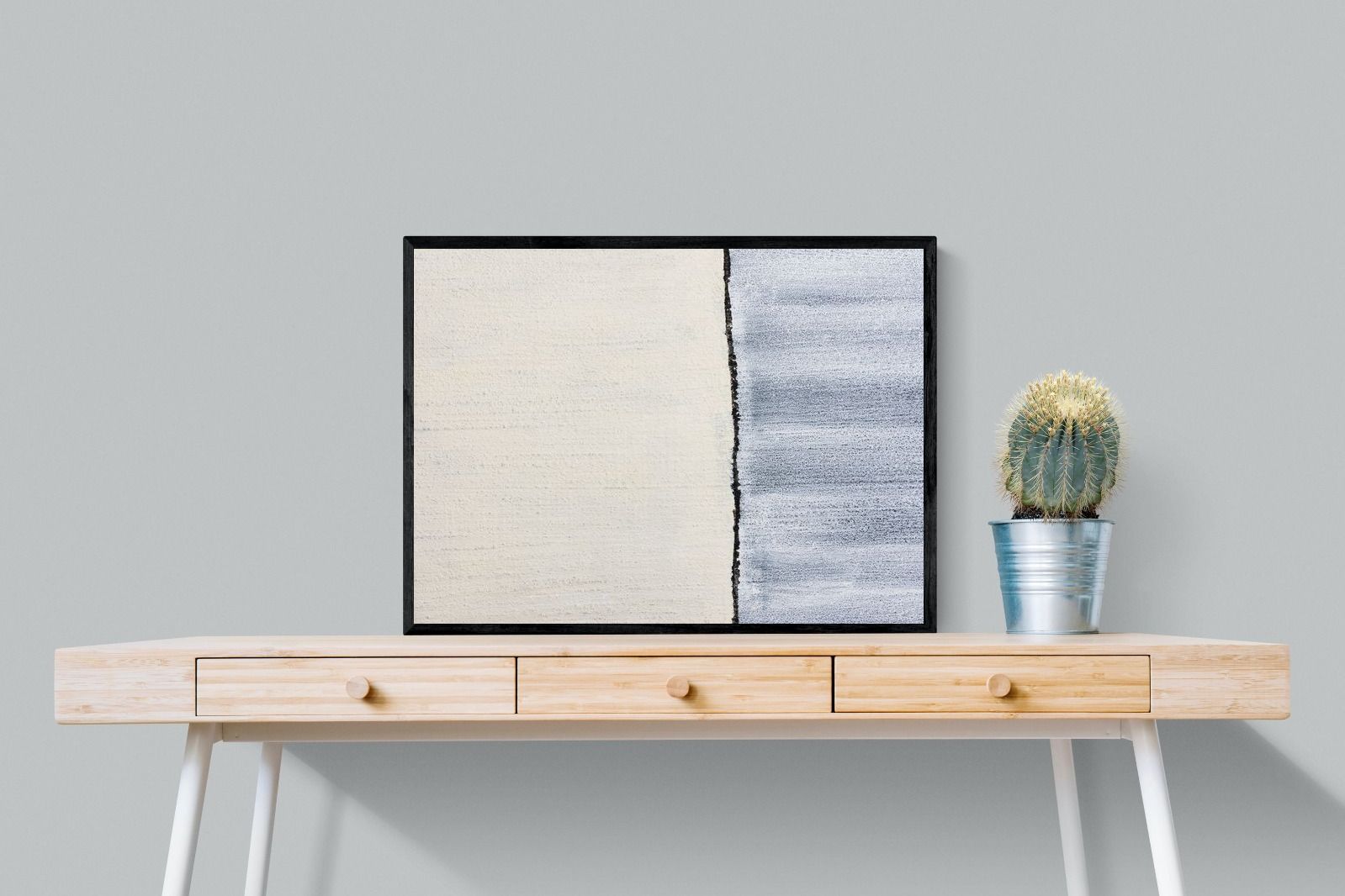 Two Thirds-Wall_Art-80 x 60cm-Mounted Canvas-Black-Pixalot