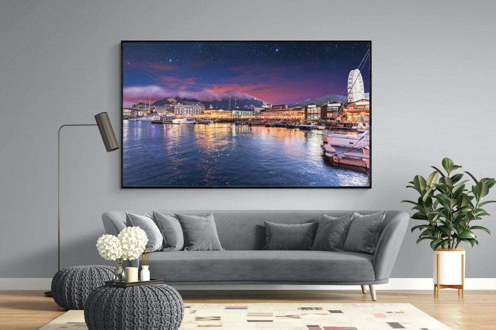 V&A Waterfront-Wall_Art-220 x 130cm-Mounted Canvas-Black-Pixalot