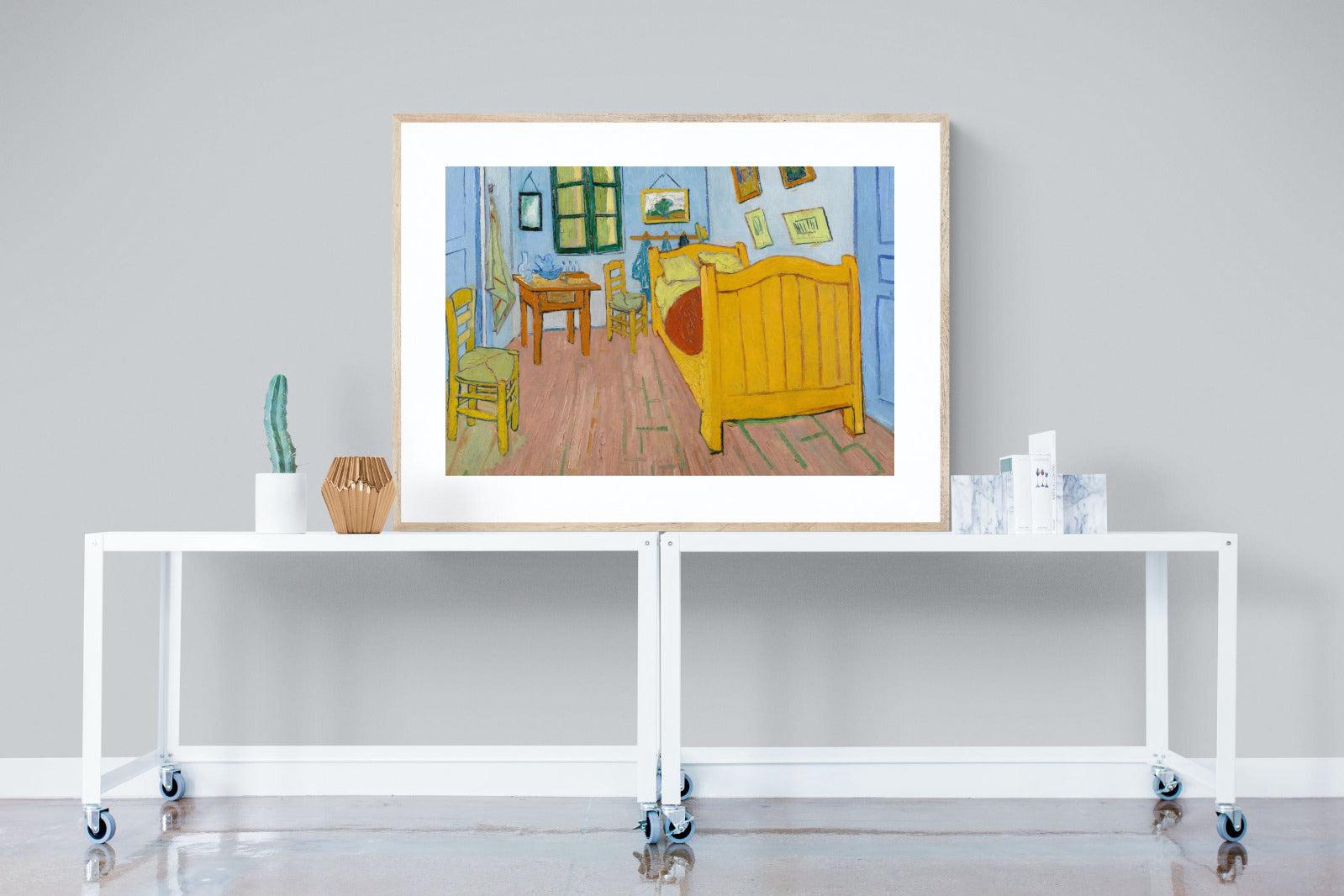 Vincent's Bedroom in Arles-Wall_Art-120 x 90cm-Framed Print-Wood-Pixalot
