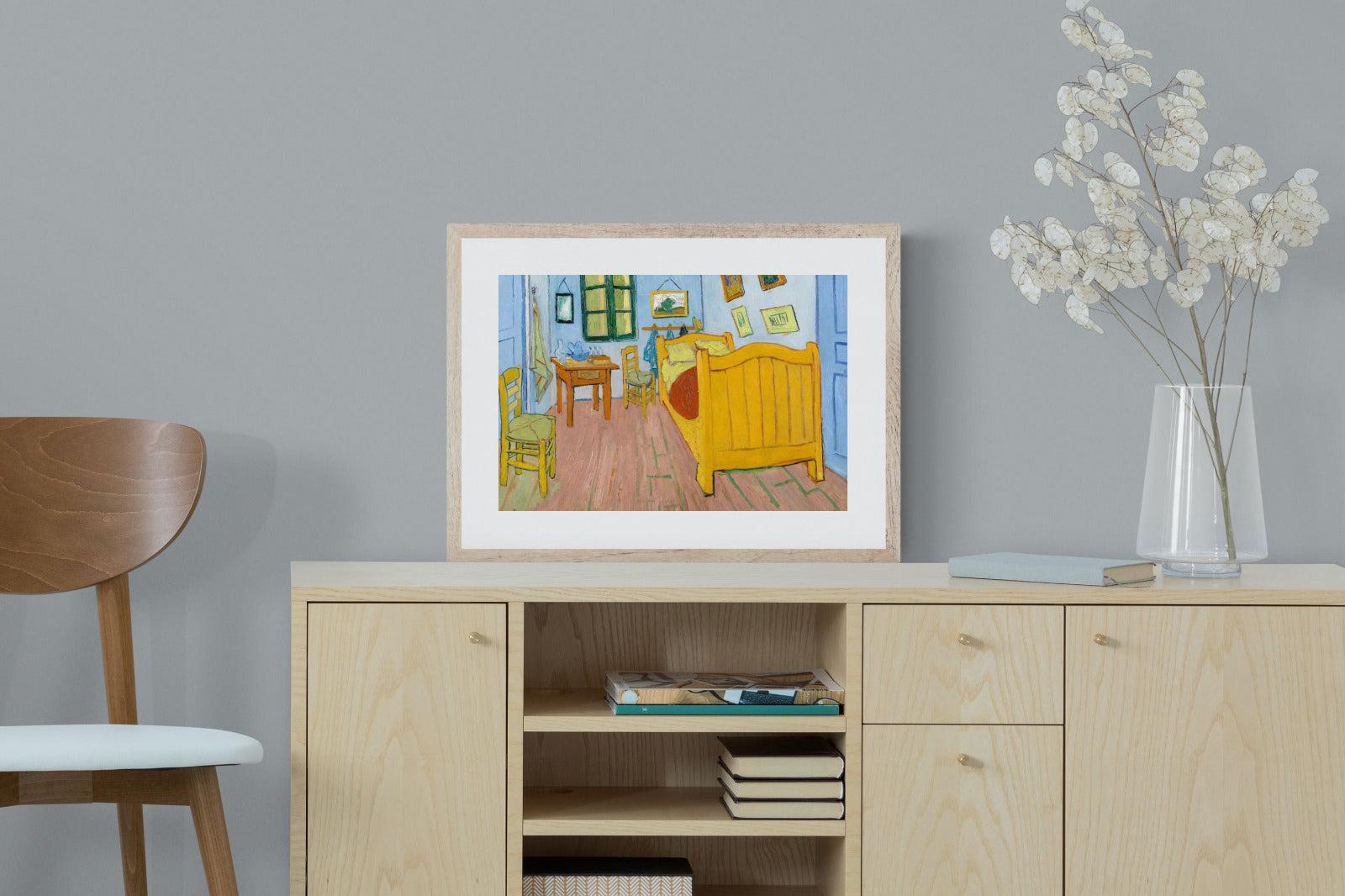 Vincent's Bedroom in Arles-Wall_Art-60 x 45cm-Framed Print-Wood-Pixalot