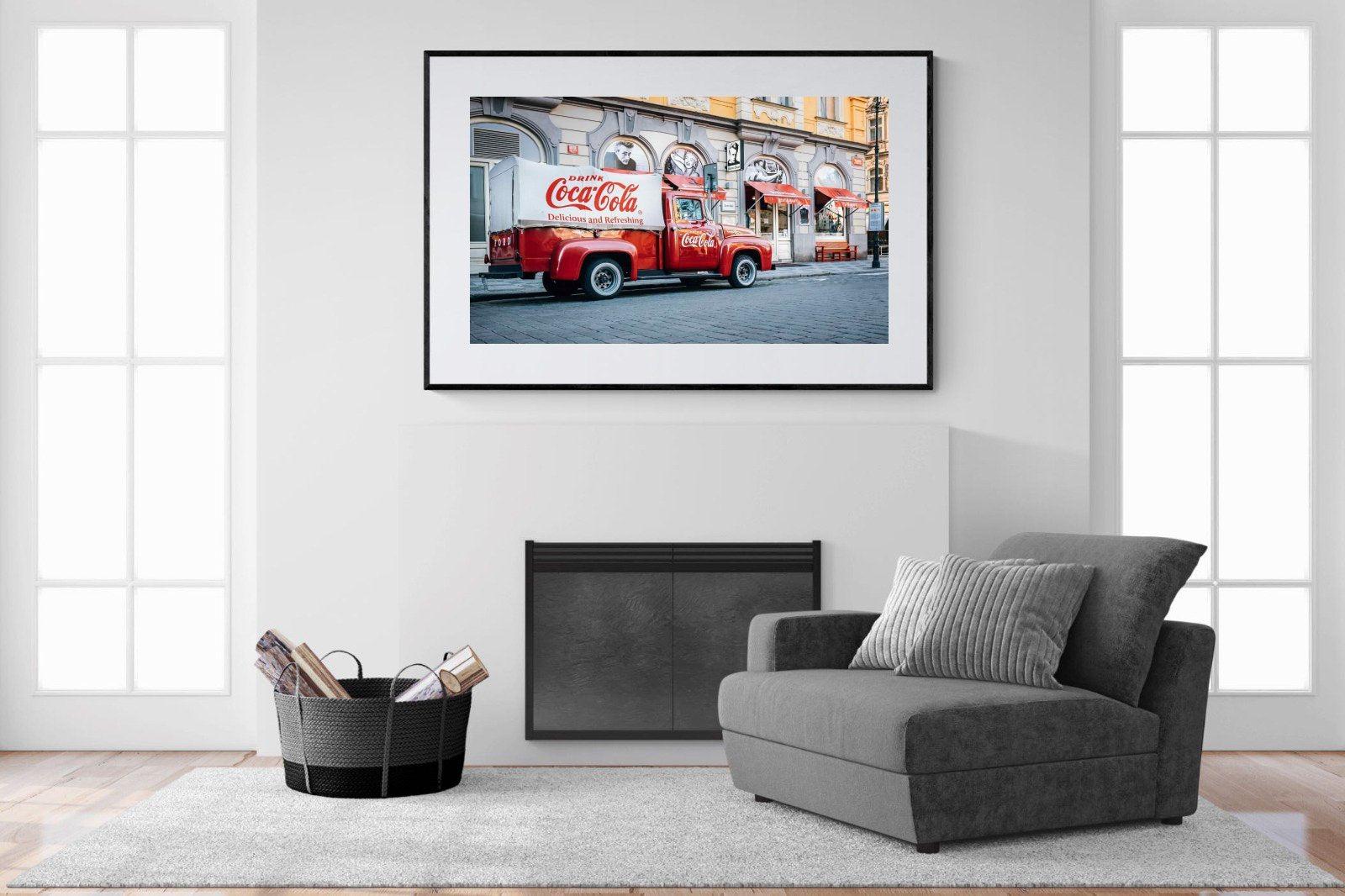 Vintage Coca-Cola-Wall_Art-150 x 100cm-Framed Print-Black-Pixalot