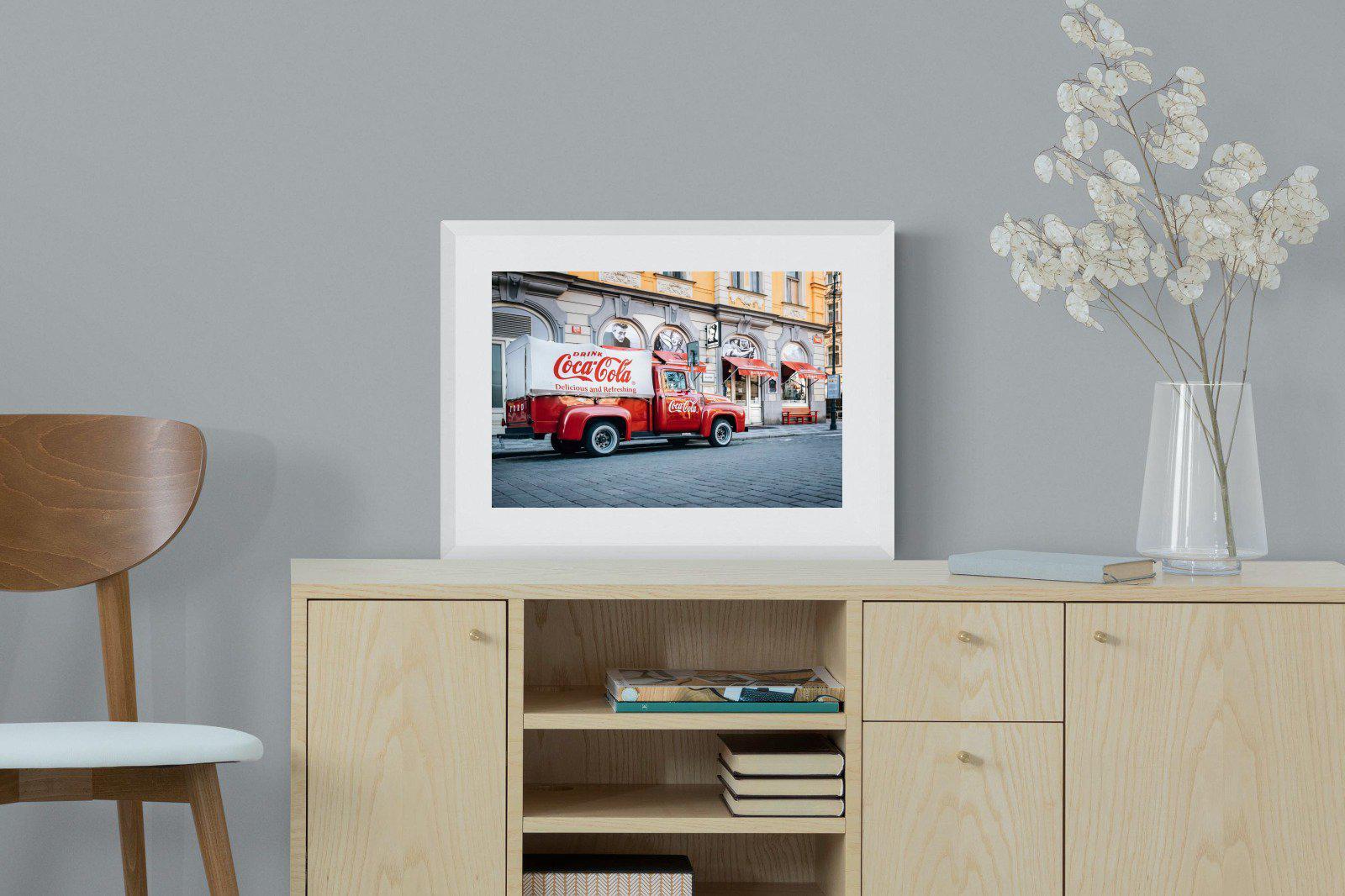 Vintage Coca-Cola-Wall_Art-60 x 45cm-Framed Print-White-Pixalot