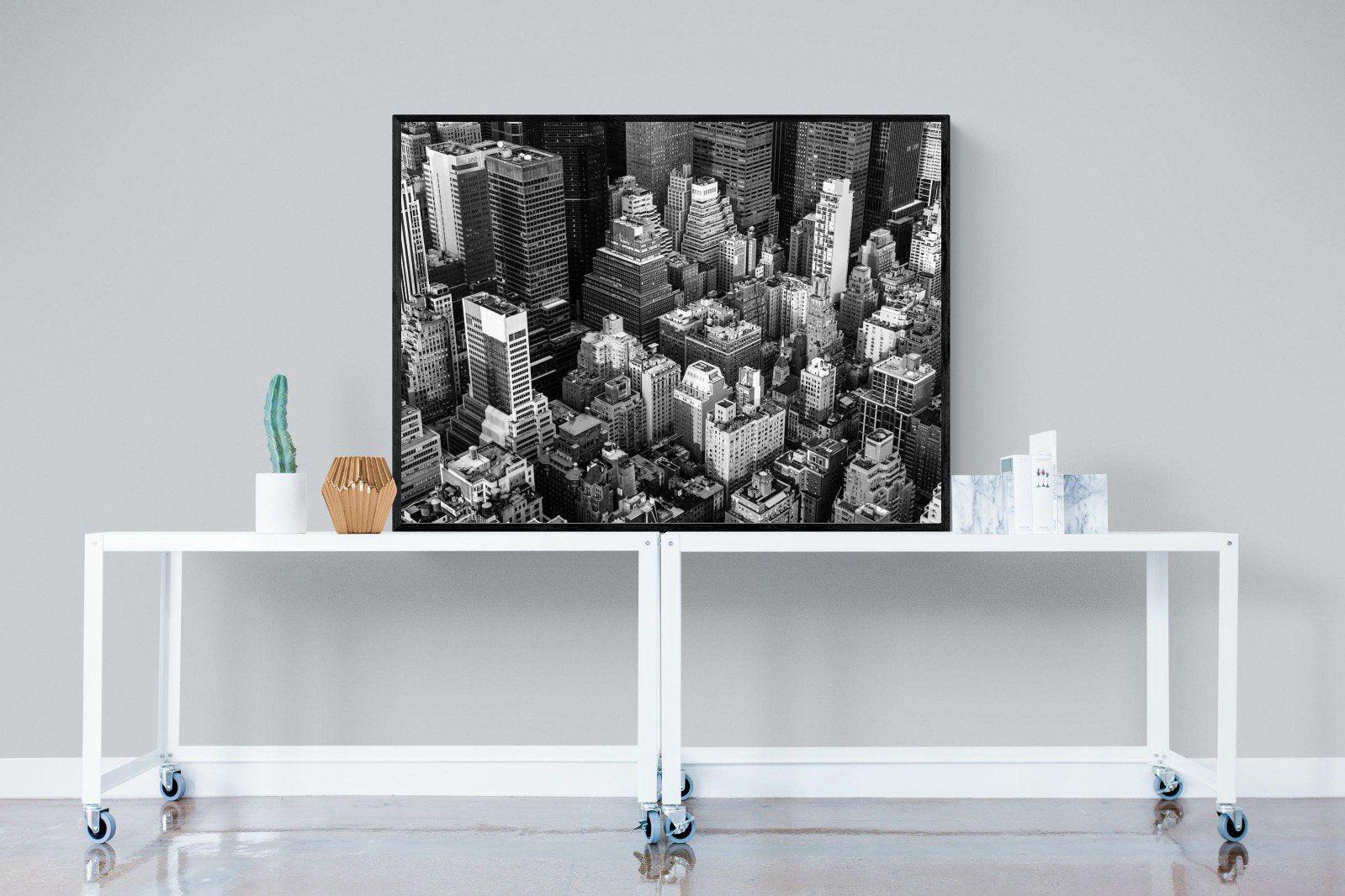 Vintage NYC-Wall_Art-120 x 90cm-Mounted Canvas-Black-Pixalot