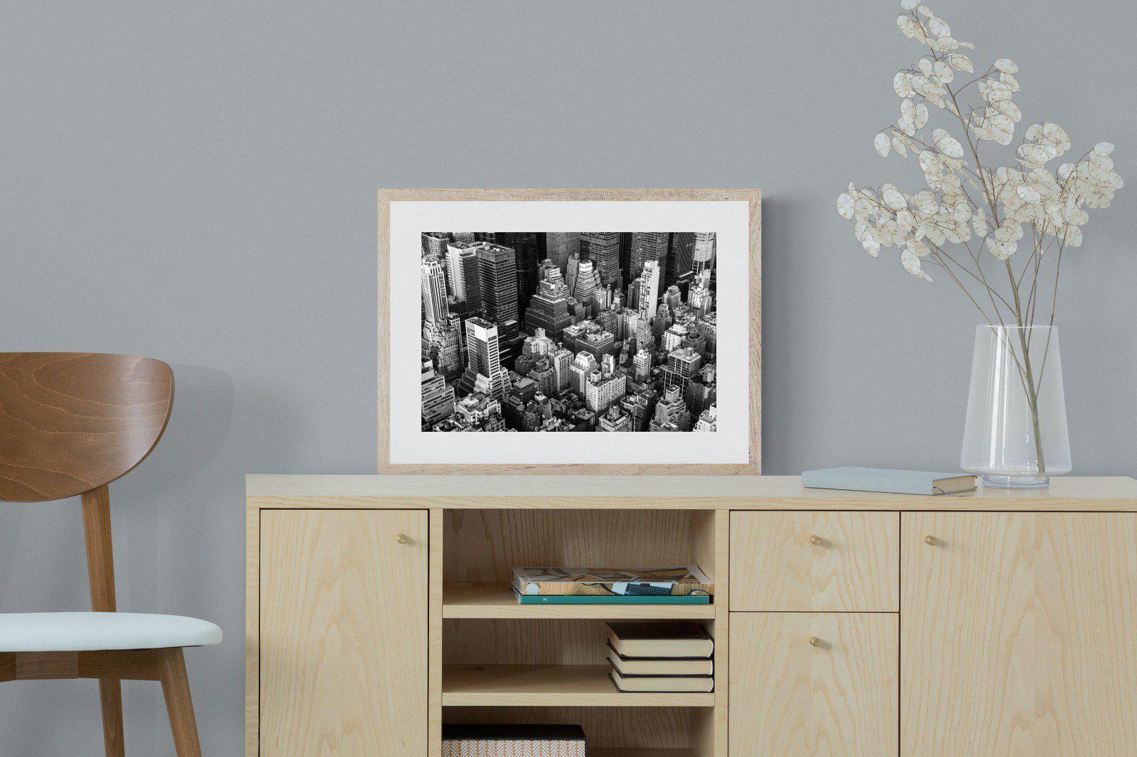 Vintage NYC-Wall_Art-60 x 45cm-Framed Print-Wood-Pixalot