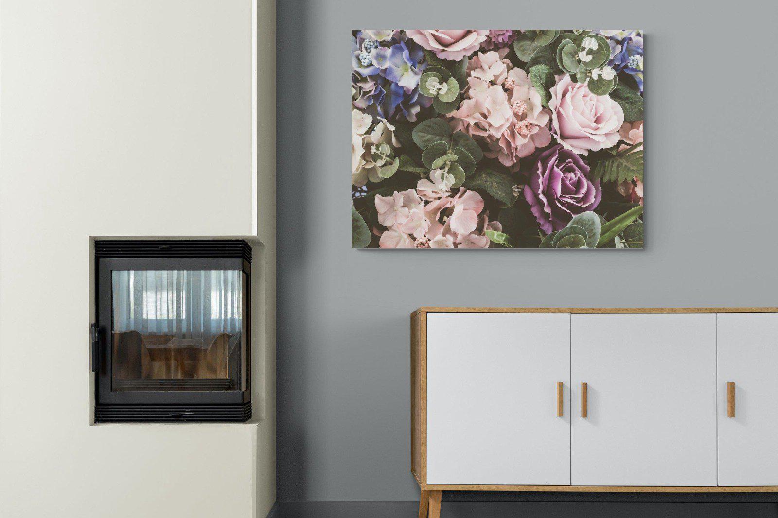 Vintage Roses-Wall_Art-100 x 75cm-Mounted Canvas-No Frame-Pixalot