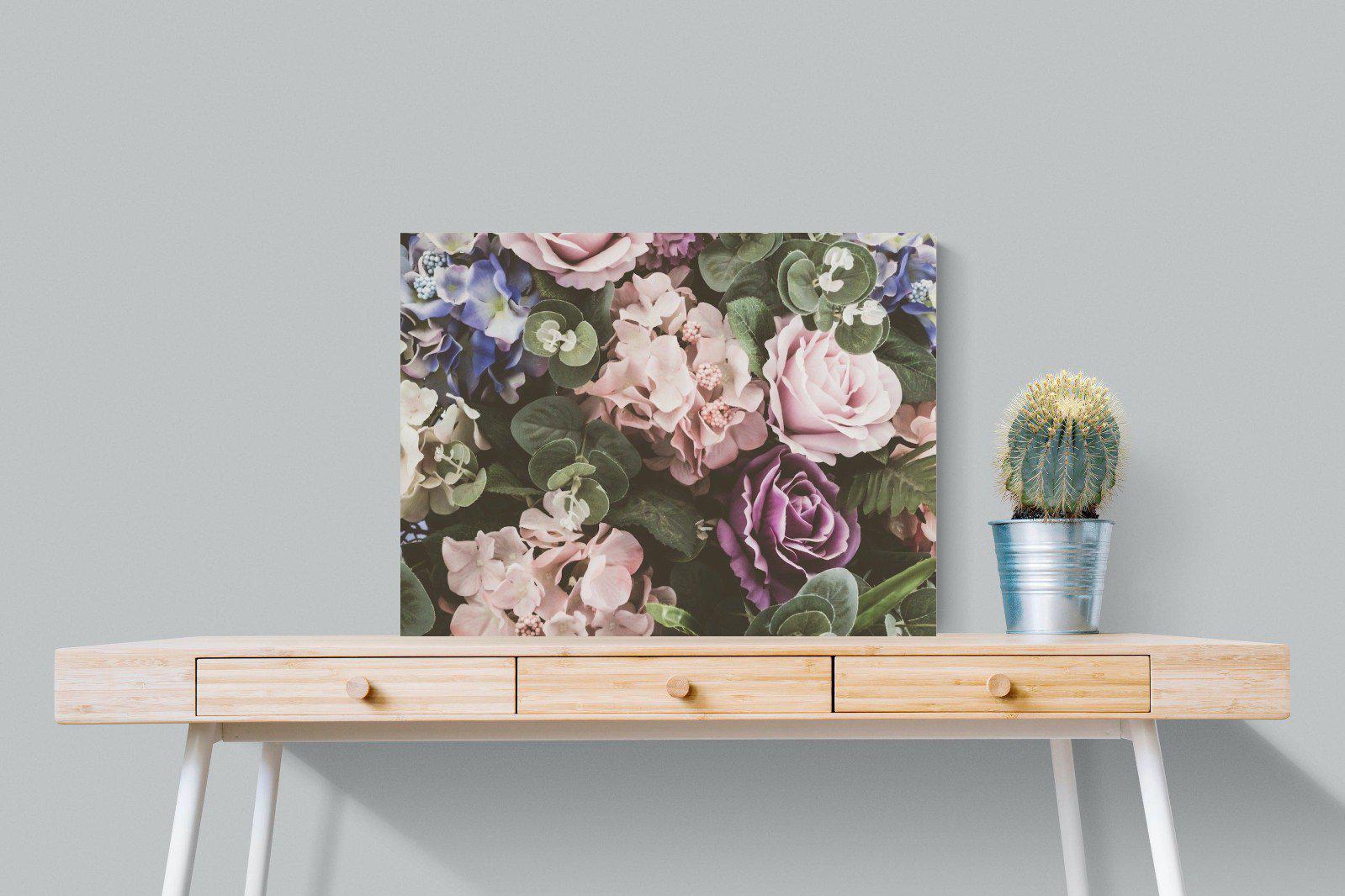 Vintage Roses-Wall_Art-80 x 60cm-Mounted Canvas-No Frame-Pixalot