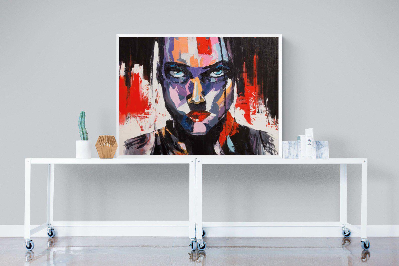 Vivid Girl-Wall_Art-120 x 90cm-Mounted Canvas-White-Pixalot