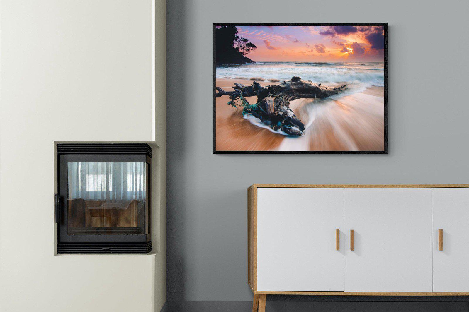 Washed Ashore-Wall_Art-100 x 75cm-Mounted Canvas-Black-Pixalot