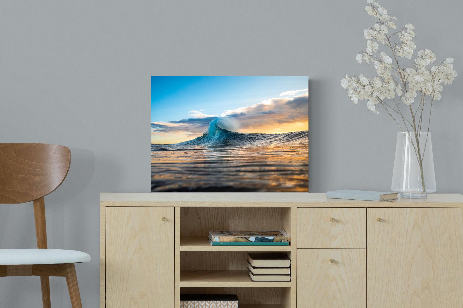 Wave Flare-Wall_Art-60 x 45cm-Mounted Canvas-No Frame-Pixalot