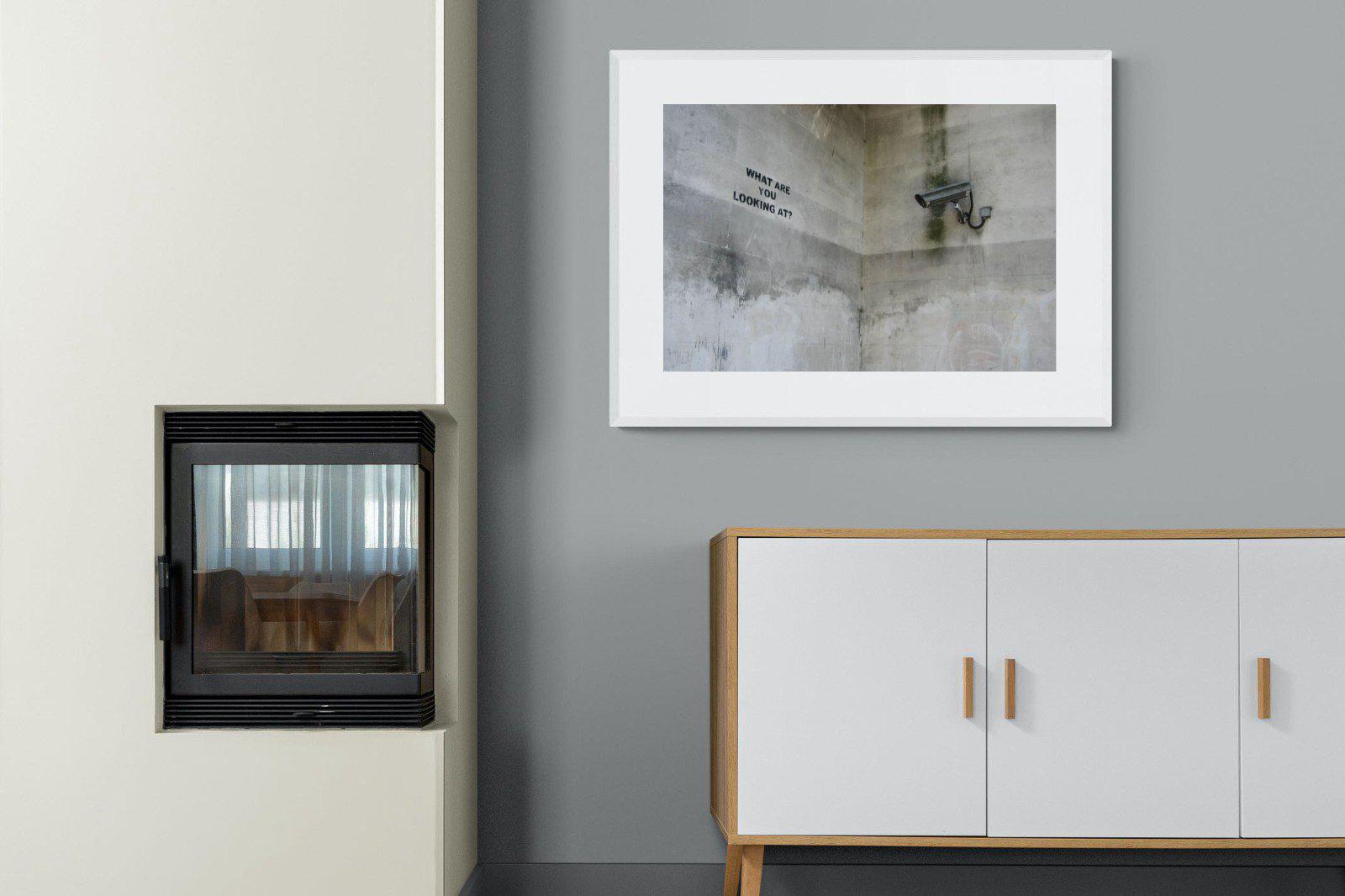 What Are You Looking At-Wall_Art-100 x 75cm-Framed Print-White-Pixalot