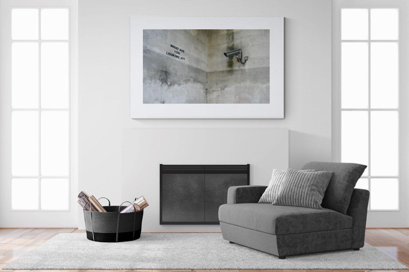 What Are You Looking At-Wall_Art-150 x 100cm-Framed Print-White-Pixalot