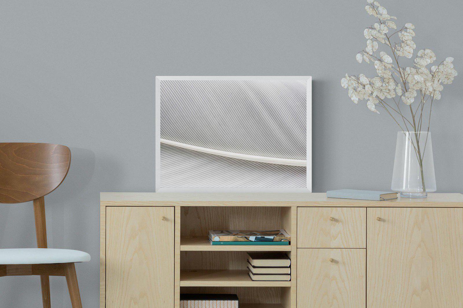 White Feather-Wall_Art-60 x 45cm-Mounted Canvas-White-Pixalot