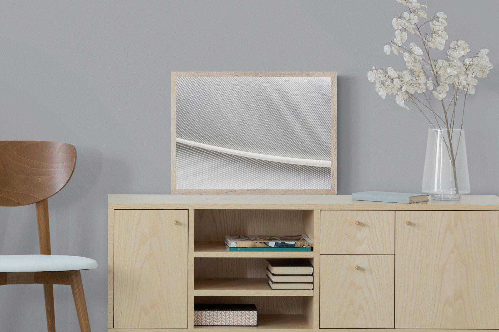 White Feather-Wall_Art-60 x 45cm-Mounted Canvas-Wood-Pixalot