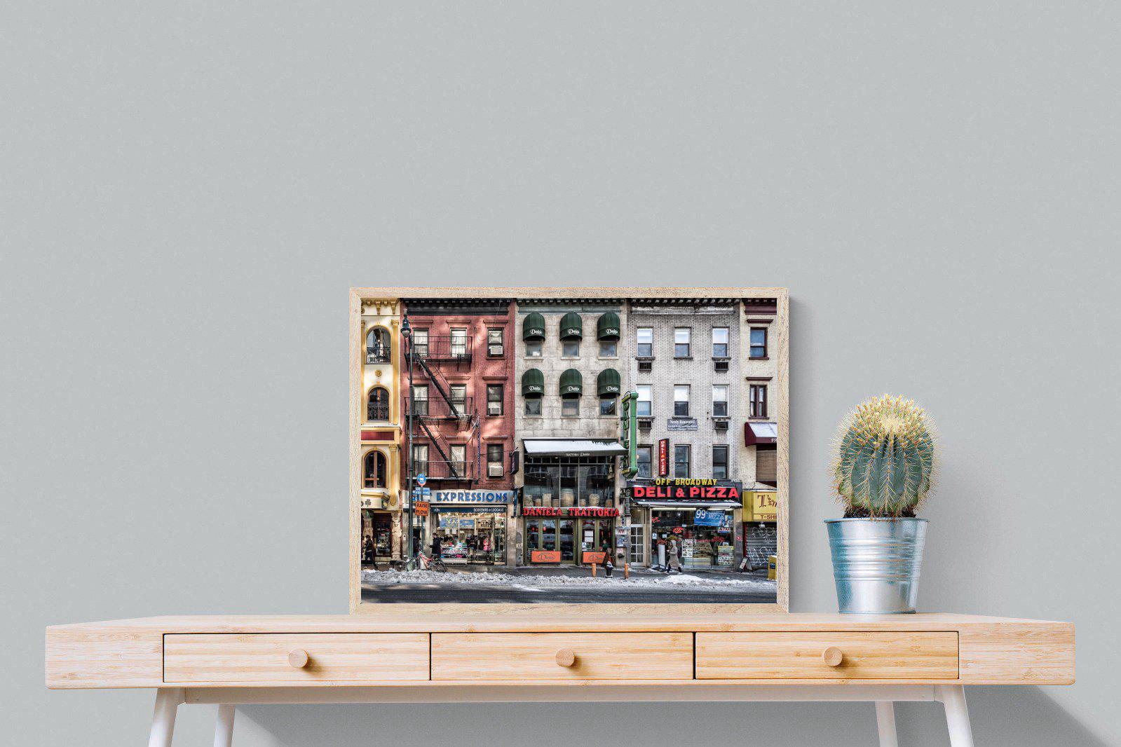 Wintery NYC-Wall_Art-80 x 60cm-Mounted Canvas-Wood-Pixalot