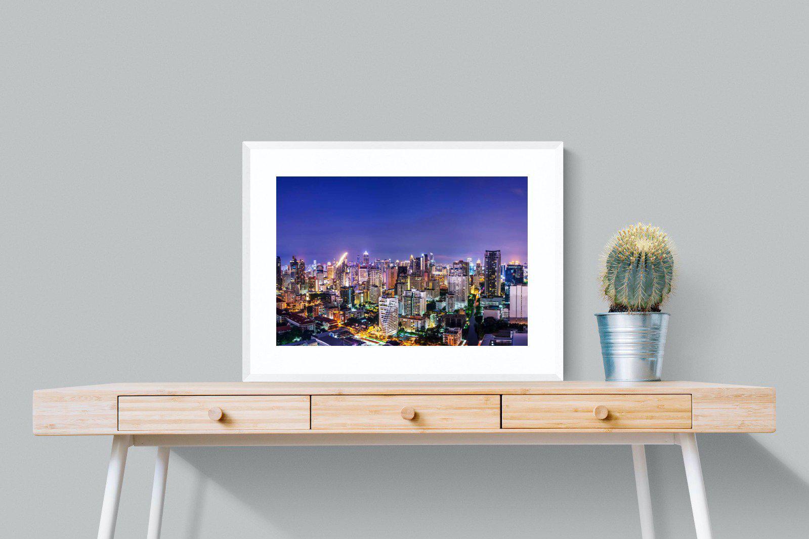 Joburg Lights-Wall_Art-80 x 60cm-Framed Print-White-Pixalot