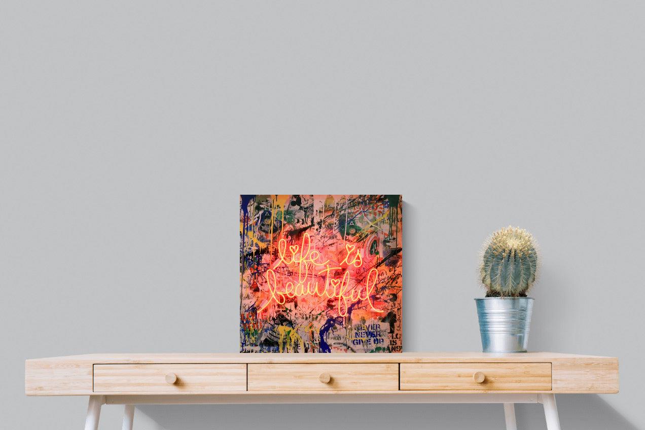 Life is Beautiful-Wall_Art-50 x 50cm-Mounted Canvas-No Frame-Pixalot