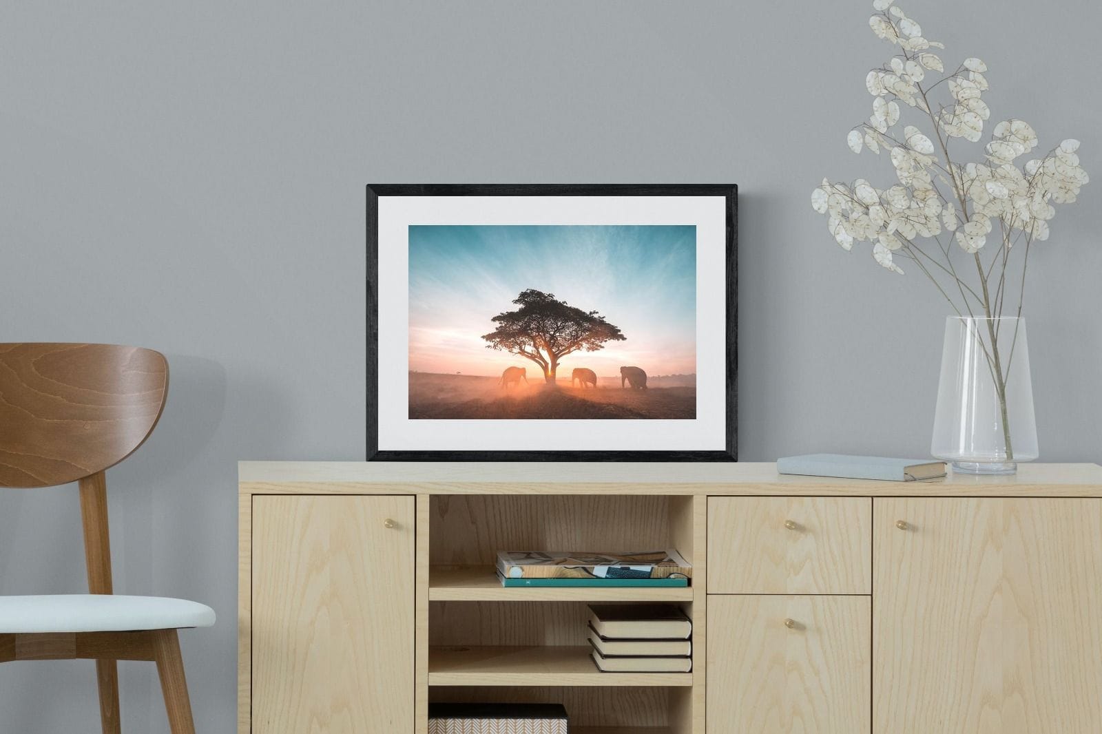 Acacia Cover-Wall_Art-60 x 45cm-Framed Print-Black-Pixalot