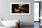 Ayrton Senna-Wall_Art-180 x 110cm-Framed Print-White-Pixalot
