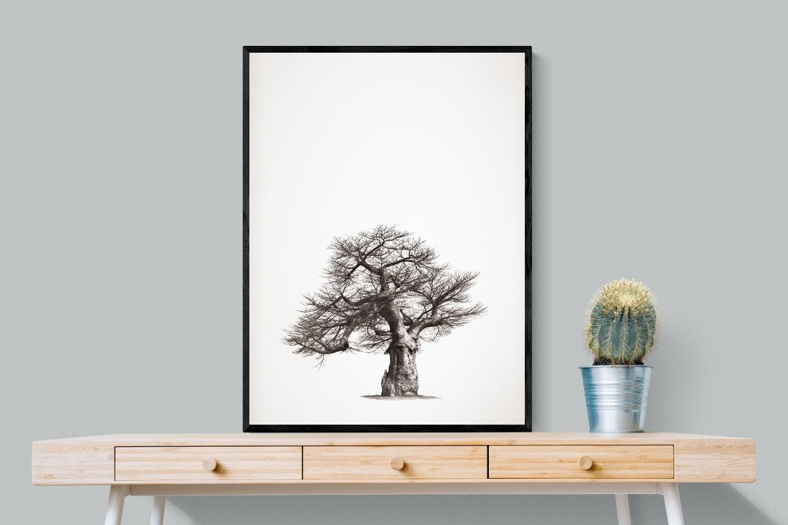 Baobab Legacy #1-Wall_Art-75 x 100cm-Mounted Canvas-Black-Pixalot