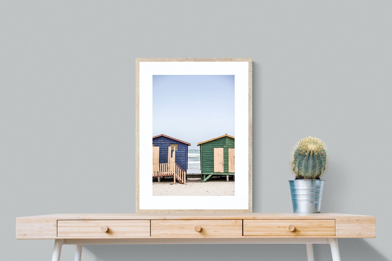 Pixalot Blue & Green Beach Huts