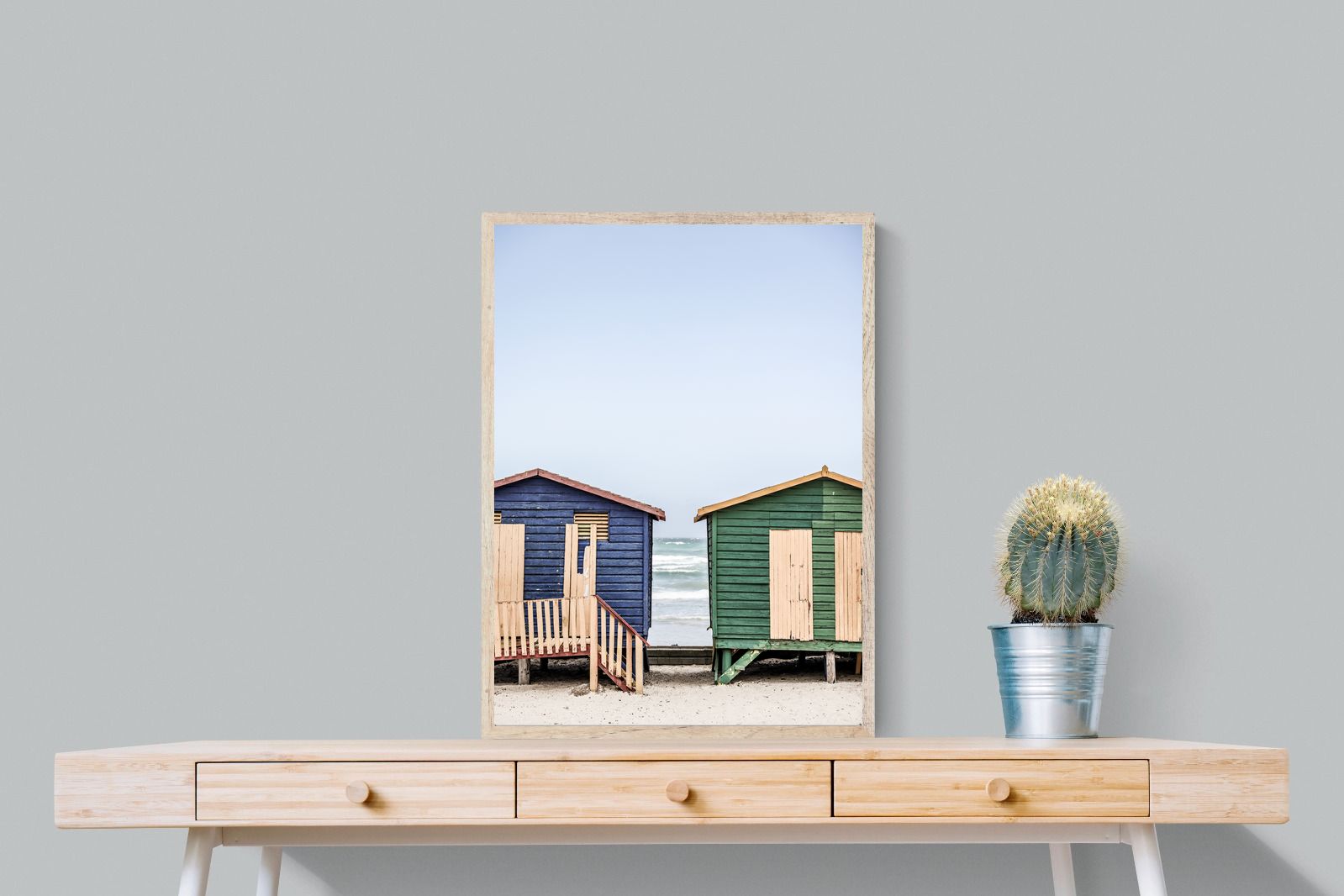 Pixalot Blue & Green Beach Huts