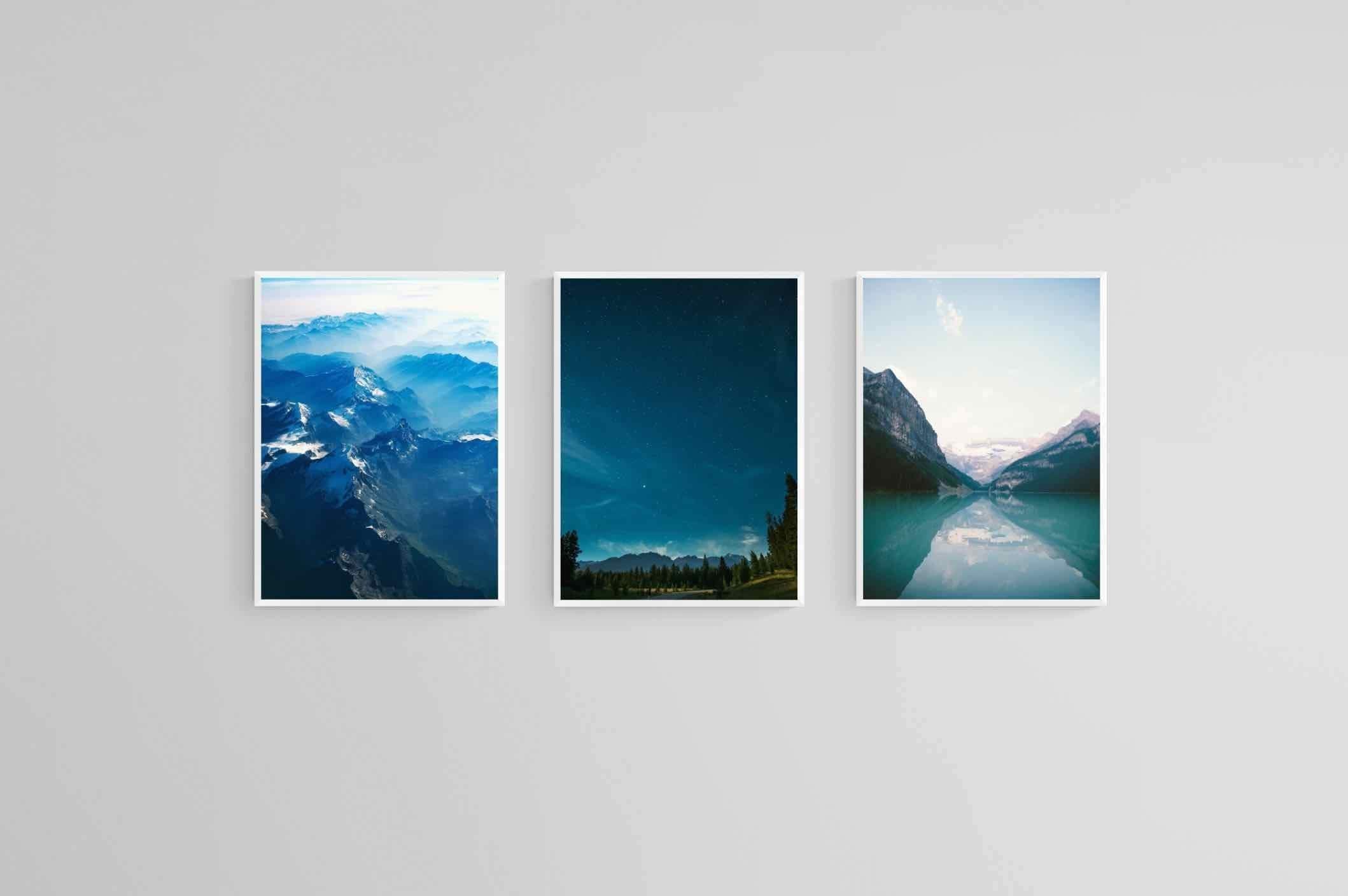 Blue Planet Set-Wall_Art-45 x 60cm (x3)-Mounted Canvas-White-Pixalot