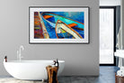 Boats on Canvas-Wall_Art-180 x 110cm-Framed Print-Black-Pixalot