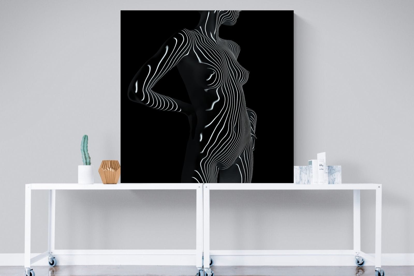 Body Contours-Wall_Art-120 x 120cm-Mounted Canvas-No Frame-Pixalot