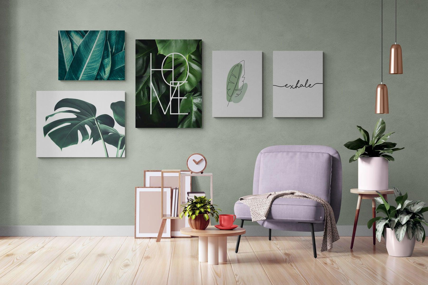 Botanical Gallery Wall Set-Wall_Art-Mounted Canvas-No Frame-Pixalot