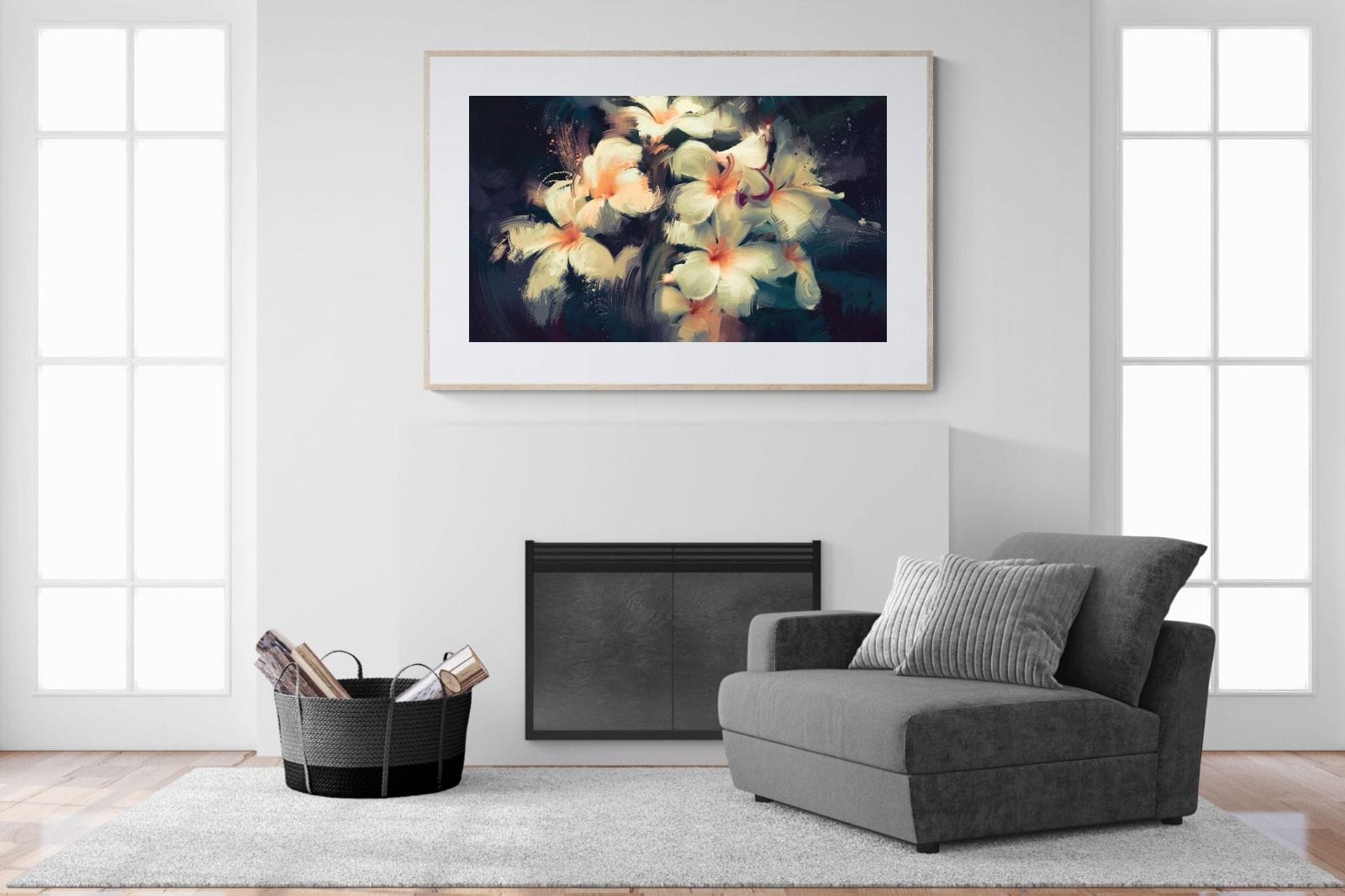 Brushed Petals-Wall_Art-150 x 100cm-Framed Print-Wood-Pixalot