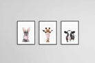 Bubblegum Buddies Set-Wall_Art-45 x 60cm (x3)-Framed Print-Black-Pixalot