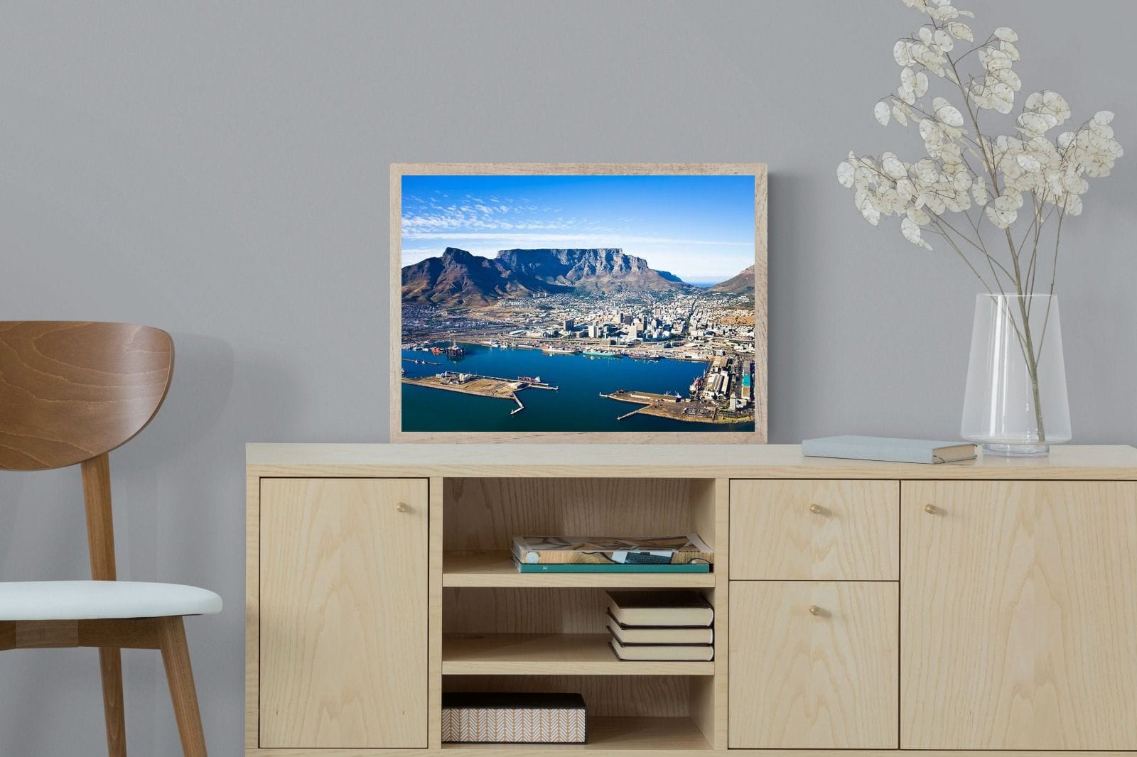 Cape Town Harbour-Wall_Art-60 x 45cm-Mounted Canvas-Wood-Pixalot